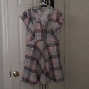 Eshakti size 10 grey And pink plaid